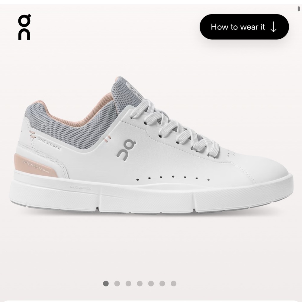 On Cloud The Roger Advantage - white/rose